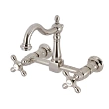Heritage 1.8 GPM Wall Mounted Widespread Bridge Kitchen Faucet