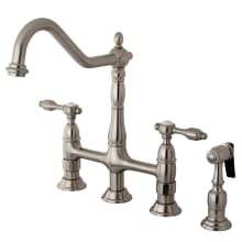 Tudor 1.8 GPM Bridge Kitchen Faucet - Includes Side Spray