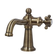 Nautical 1.2 GPM Deck Mounted Single Hole Bathroom Faucet with Push Pop-Up Drain Assembly
