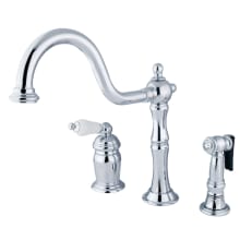 Heritage 1.8 GPM Widespread Kitchen Faucet - Includes Escutcheon and Side Spray