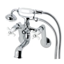 Kingston Wall Mounted 9-7/8" Tub Filler with Built-In Diverter - Includes Hand Shower