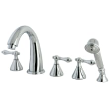 Roman Deck Mounted Roman Tub Filler with Built-In Diverter - Includes Hand Shower