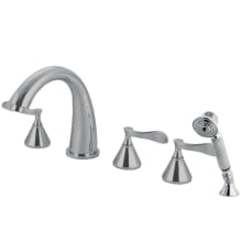 Century Deck Mounted Roman Tub Filler with Built-In Diverter - Includes Hand Shower