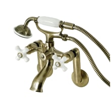 Kingston Wall Mounted 7-7/8" Tub Filler with Built-In Diverter - Includes Hand Shower