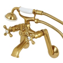 Kingston Wall Mounted Clawfoot Tub Filler with Built-In Diverter - Includes Hand Shower