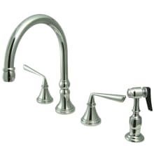Silver Sage 1.8 GPM Widespread Kitchen Faucet - Includes Escutcheon and Side Spray