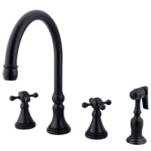 Governor 1.8 GPM Widespread Kitchen Faucet - Includes Escutcheon and Side Spray