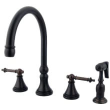 Templeton 1.8 GPM Widespread Kitchen Faucet - Includes Escutcheon and Side Spray
