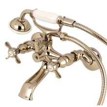 Essex Wall Mounted Clawfoot Tub Filler with Built-In Diverter - Includes Hand Shower