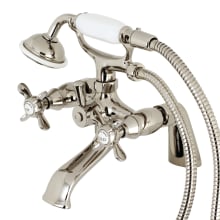 Essex Deck Mounted Clawfoot Tub Filler with Built-In Diverter - Includes Hand Shower