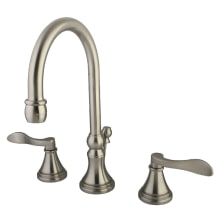 NuFrench 1.2 GPM Widespread Bathroom Faucet with Pop-Up Drain Assembly