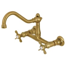 Essex 1.2 GPM Wall Mounted Bridge, Widespread Bathroom Faucet