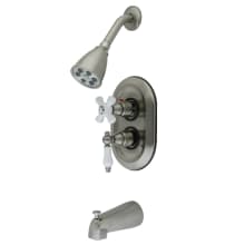 Tub and Shower Trim Package with 1.8 GPM Multi Function Shower Head