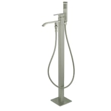 Executive Floor Mounted Tub Filler with Built-In Diverter - Includes Hand Shower