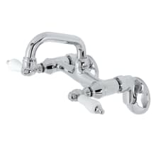Kingston 1.8 GPM Wall Mounted Bridge Bar Faucet with 3-1/2" to 8-1/2" Adjustable Faucet Centers