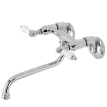 Kingston 1.2 GPM Wall Mounted Widespread Bathroom Faucet