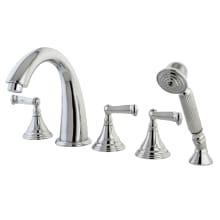 Royale Deck Mounted Roman Tub Filler with Built-In Diverter - Includes Hand Shower