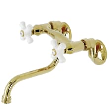 Kingston 1.2 GPM Wall Mounted Bridge Bathroom Faucet