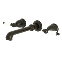 English Country 1.2 GPM Wall Mounted Widespread Bathroom Faucet