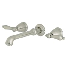 English Country 1.2 GPM Wall Mounted Widespread Bathroom Faucet