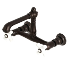 English Country 1.2 GPM Wall Mounted Bridge, Widespread Bathroom Faucet