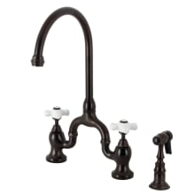 English Country 1.8 GPM 16-13/16" Bridge Kitchen Faucet - Includes Side Spray