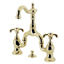 French Country 1.2 GPM Bridge Bathroom Faucet with Pop-Up Drain Assembly