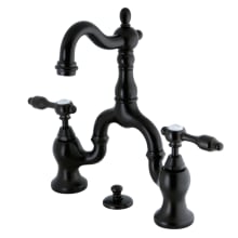 Tudor 1.2 GPM Bridge, Widespread Bathroom Faucet with Pop-Up Drain Assembly