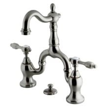 Tudor 1.2 GPM Bridge, Widespread Bathroom Faucet with Pop-Up Drain Assembly