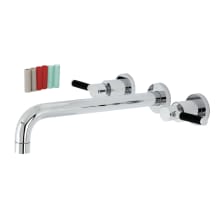 Kaiser Wall Mounted Roman Tub Filler with 11-3/16" Spout Reach and Round Escutcheons