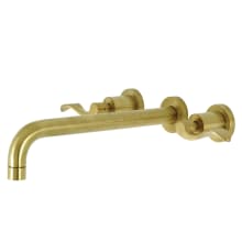NuWave Wall Mounted Roman Tub Filler with 11-3/16" Spout Reach and Round Escutcheons