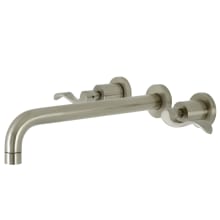 NuWave Wall Mounted Roman Tub Filler with 11-3/16" Spout Reach and Round Escutcheons