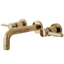 Concord 1.2 GPM Wall Mounted Widespread Bathroom Faucet