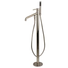 Concord Floor Mounted Tub Filler with Built-In Diverter - Includes Hand Shower