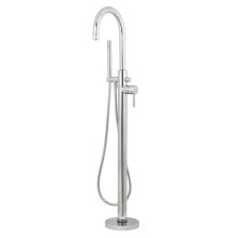 Concord Floor Mounted Clawfoot Tub Filler with Metal Lever Handle - Includes Personal Hand Shower