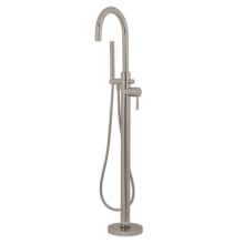 Concord Floor Mounted Clawfoot Tub Filler with Metal Lever Handle - Includes Personal Hand Shower