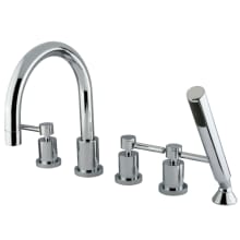 Concord Deck Mounted Roman Tub Filler with Built-In Diverter - Includes Hand Shower