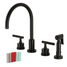 Kaiser 1.8 GPM Widespread Kitchen Faucet – Includes Side Spray, and Escutcheon