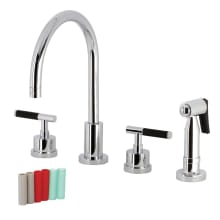 Kaiser 1.8 GPM Widespread Kitchen Faucet – Includes Side Spray, and Escutcheon