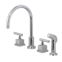 Claremont 1.8 GPM Widespread Kitchen Faucet - Includes Escutcheon and Side Spray