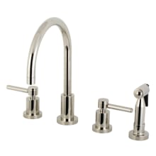Concord 1.8 GPM Widespread Kitchen Faucet - Includes Escutcheon and Side Spray