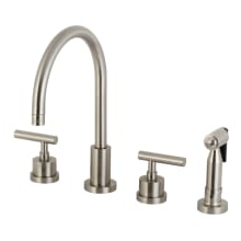 Manhattan 1.8 GPM Widespread Kitchen Faucet - Includes Escutcheon and Side Spray