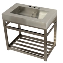 Kingston Commercial 37" Single Basin Stainless Steel Console Sink with Console Base