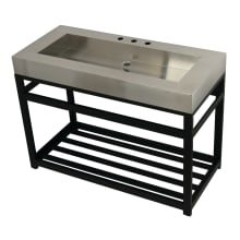 Kingston Commercial 49" Single Basin Stainless Steel Console Sink with Console Base