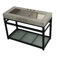 Kingston Commercial Single Basin Stainless Steel 49" Console Sink with Console Base