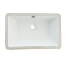 Castillo 21-1/8" Rectangular Ceramic Undermount Bathroom Sink with Overflow and