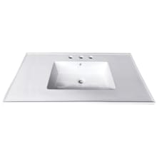 Continental 31" X 22" Ceramic Vanity Top with Integrated Basin and 3 Faucet Holes