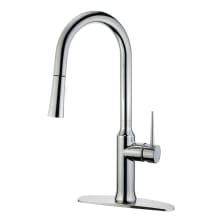 New York 1.8 GPM Single Hole Pull Down Kitchen Faucet