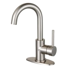 Concord 1.2 GPM Deck Mounted Single Hole Bathroom Faucet with Push Pop-Up Drain Assembly
