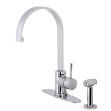 Concord 1.8 GPM Single Hole Kitchen Faucet – Includes Side Spray, and Escutcheon